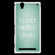 Coque Sony Xperia T2 Ultra Boulot Apéro Dodo Vert ZG