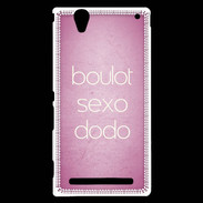 Coque Sony Xperia T2 Ultra Boulot Sexo Dodo Rose ZG