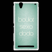 Coque Sony Xperia T2 Ultra Boulot Sexo Dodo Vert ZG