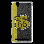 Coque Sony Xperia T2 Ultra route 66 goudron