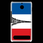 Coque Sony Xperia E1 Drapeau français et Tour Eiffel