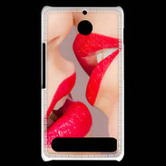 Coque Sony Xperia E1 Bouche sexy Lesbienne et rouge à lèvres gloss