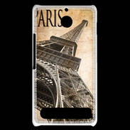 Coque Sony Xperia E1 Tour Eiffel vertigineuse vintage