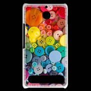 Coque Sony Xperia E1 Arc en ciel de boutons de couture