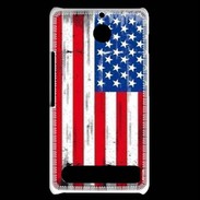 Coque Sony Xperia E1 Drapeau USA grunge et vintage 5