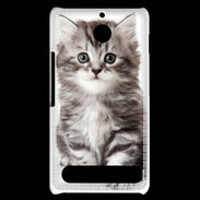 Coque Sony Xperia E1 Chaton gris 