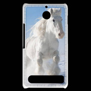 Coque Sony Xperia E1 Cheval blanc dans la neige 2