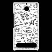 Coque Sony Xperia E1 Mélange de mots