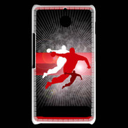 Coque Sony Xperia E1 Illustration Handball en noir et rouge