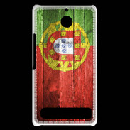 Coque Sony Xperia E1 Drapeau Portugal imitation bois