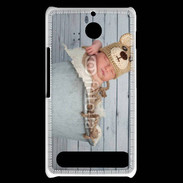 Coque Sony Xperia E1 Bébé nounours dormant dans une bassine