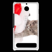 Coque Sony Xperia E1 Chaton Noël