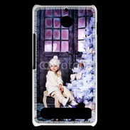 Coque Sony Xperia E1 Sapin de Noël et petite fille