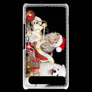 Coque Sony Xperia E1 Chaton et Chiot Noël