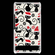Coque Sony Xperia E1 Fond chat noir Noël