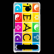 Coque Sony Xperia E1 Paix dans toutes les religions
