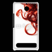 Coque Sony Xperia E1 Coiffure Cheveux bouclés rouges