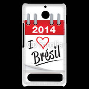 Coque Sony Xperia E1 I love Bresil 2014