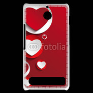 Coque Sony Xperia E1 Cœur en porcelaine