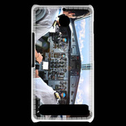 Coque Sony Xperia E1 Cockpit avion de ligne