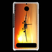 Coque Sony Xperia E1 Avion de ligne et couché de soleil