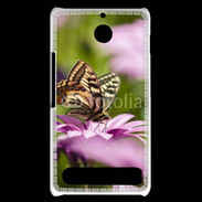 Coque Sony Xperia E1 Fleur et papillon