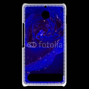 Coque Sony Xperia E1 Fleur rose bleue