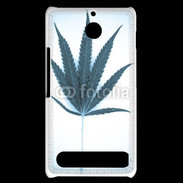Coque Sony Xperia E1 Marijuana en bleu et blanc