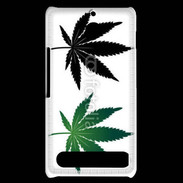 Coque Sony Xperia E1 Double feuilles de cannabis