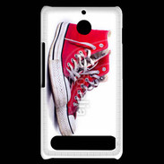 Coque Sony Xperia E1 Chaussure Converse rouge
