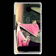 Coque Sony Xperia E1 Converses roses vintage