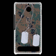 Coque Sony Xperia E1 plaque d'identité soldat américain