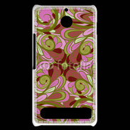 Coque Sony Xperia E1 Ensemble floral Vert et rose
