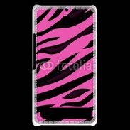 Coque Sony Xperia E1 Fashion zèbre rose