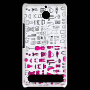 Coque Sony Xperia E1 Fond fashion rose 3