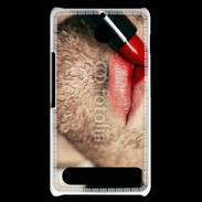 Coque Sony Xperia E1 bouche homme rouge