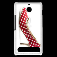 Coque Sony Xperia E1 escarpin petits pois