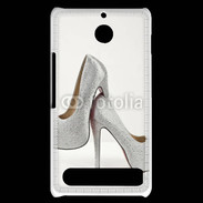 Coque Sony Xperia E1 Escarpins strass argent