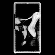 Coque Sony Xperia E1 Escarpin blanc sur piano