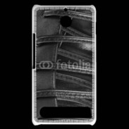 Coque Sony Xperia E1 lacets cuir