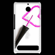 Coque Sony Xperia E1 Coeur avec vernis à ongle 50