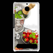 Coque Sony Xperia E1 Champagne et fraises