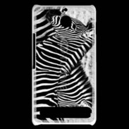 Coque Sony Xperia E1 Zèbre en noir et blanc
