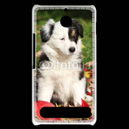 Coque Sony Xperia E1 Adorable chiot Border collie