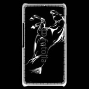 Coque Sony Xperia E1 Illustration cheval noir
