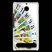 Coque Sony Xperia E1 Cartes de tarot sur fond blanc