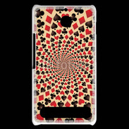 Coque Sony Xperia E1 Spirale symboles de carte