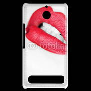 Coque Sony Xperia E1 bouche sexy rouge à lèvre gloss crayon contour