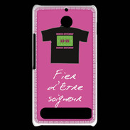 Coque Sony Xperia E1 Soigneur Bonus offensif-défensif Rose 2