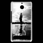 Coque Sony Xperia E1 Personnage en noir et blanc PR